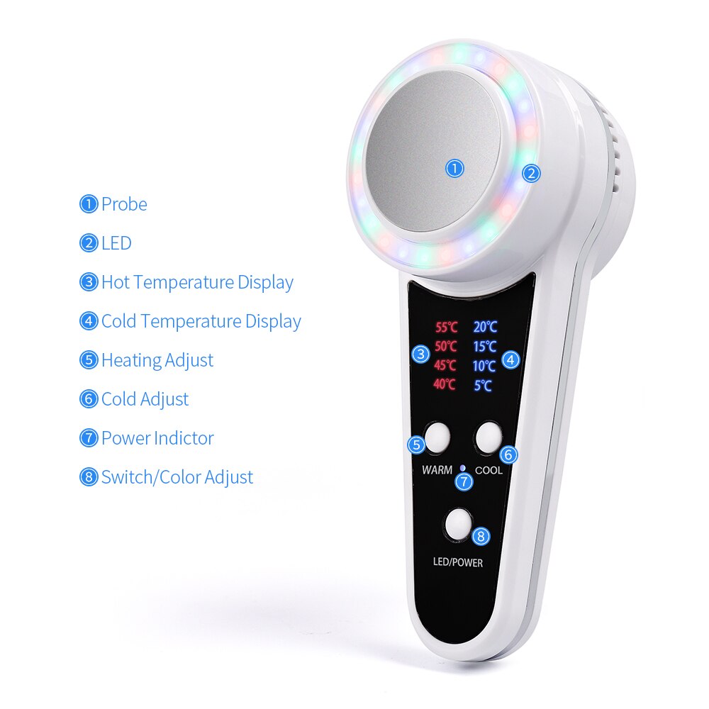 Portable Hot Cold Beauty Instrument 3 Colors Photon Skin rejuvenation Skin Lifting Firming Facial Cool Spa Facial Massager Portable Hot Cold Beauty Instrument 3 Colors Photon Skin rejuvenation Skin Lifting Firming Facial Cool Spa Facial Massager