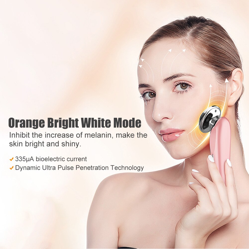 7 in 1 RF EMS Micro Current Lifting Device Vibration LED Photo Therapy Face Skin Rejuvenation Wrinkle Remover Facial Massager