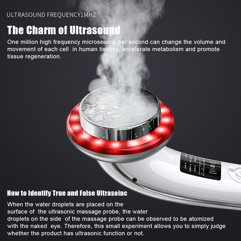6 in 1 EMS Ultrasonic Body Slimming Massager Ultrasound Cavitation Fat Burner Galvanic Infrared Ultrasonic Therapy