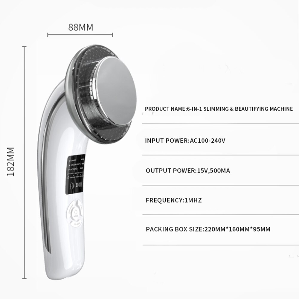 6 in 1 EMS Ultrasonic Body Slimming Massager Ultrasound Cavitation Fat Burner Galvanic Infrared Ultrasonic Therapy 6 in 1 EMS Ultrasonic Body Slimming Massager Ultrasound Cavitation Fat Burner Galvanic Infrared Ultrasonic Therapy