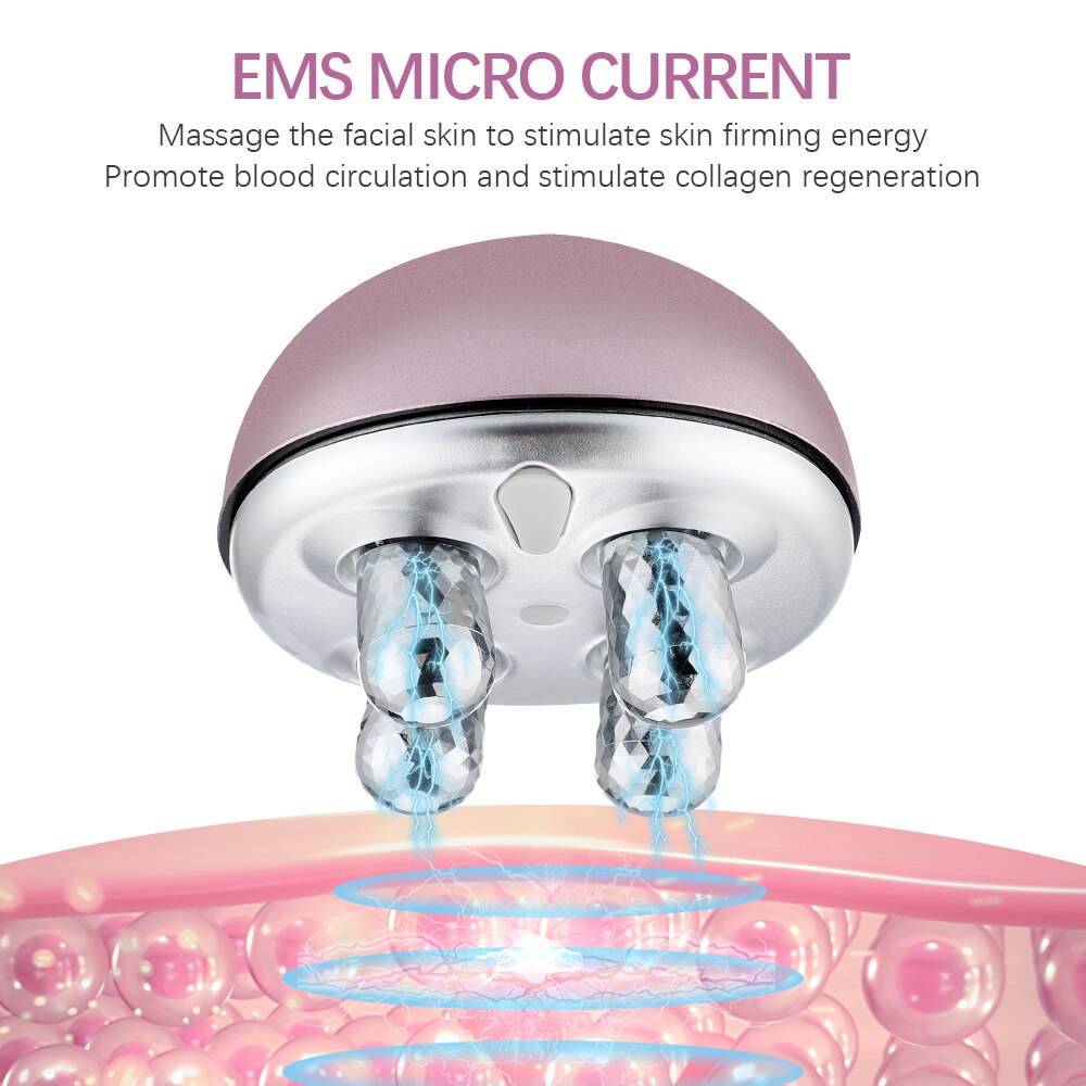 EMS Rechargeable Roller Face Lift Massager Micro Current Tighten Face Wrinkle Removal Home Use Multi-Functional Beauty Devices