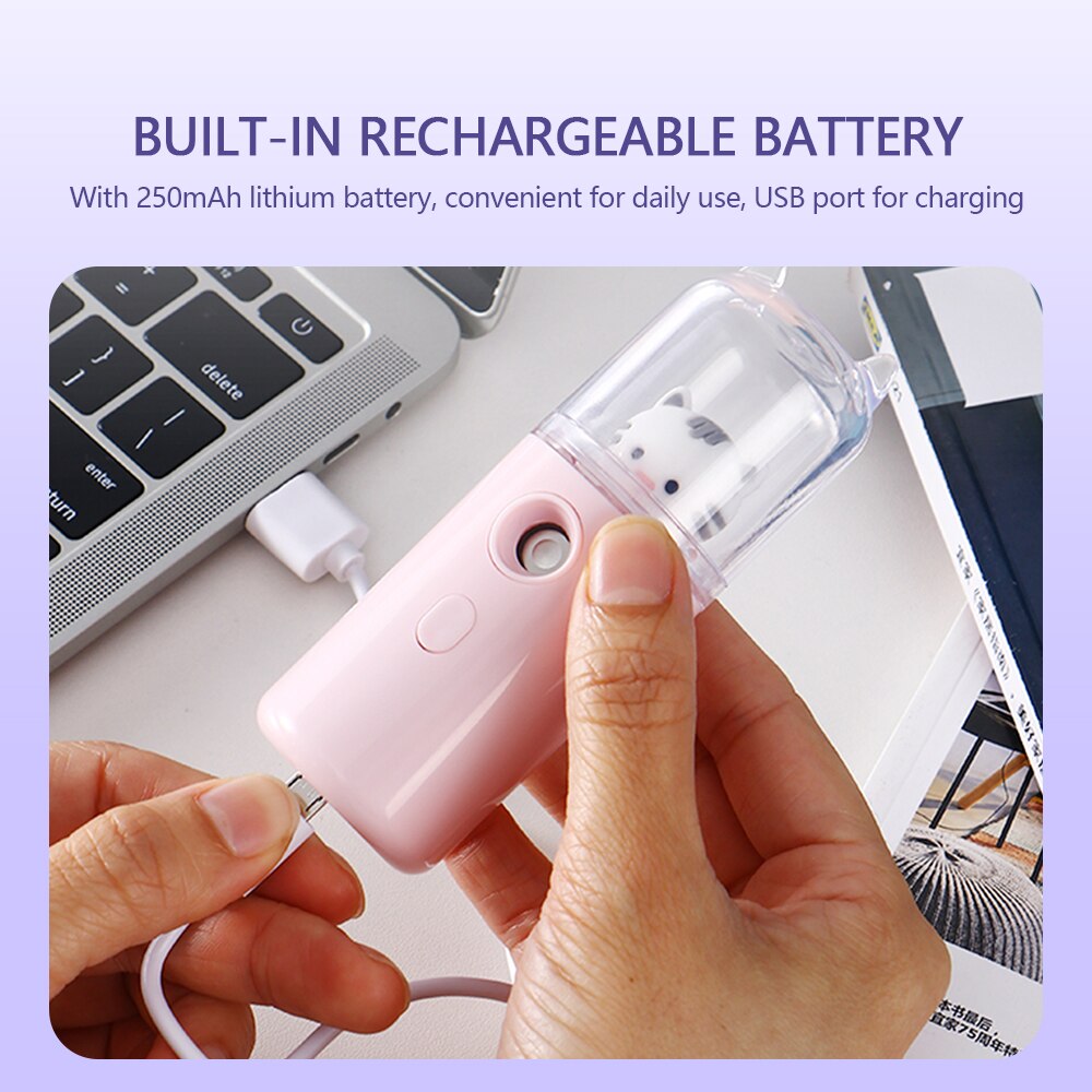 Nano Mist Facial Sprayer Rechargeable Facial Humidifier Mini Nano Mist Sprayer Cooler Moisturizing Nebulizer Beauty Skin Care Nano Mist Facial Sprayer Rechargeable Facial Humidifier Mini Nano Mist Sprayer Cooler Moisturizing Nebulizer Beauty Skin Care
