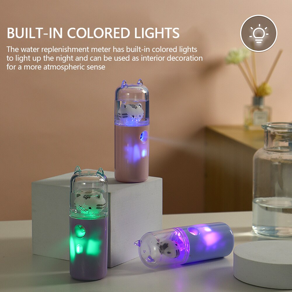 Nano Mist Facial Sprayer Rechargeable Facial Humidifier Mini Nano Mist Sprayer Cooler Moisturizing Nebulizer Beauty Skin Care Nano Mist Facial Sprayer Rechargeable Facial Humidifier Mini Nano Mist Sprayer Cooler Moisturizing Nebulizer Beauty Skin Care