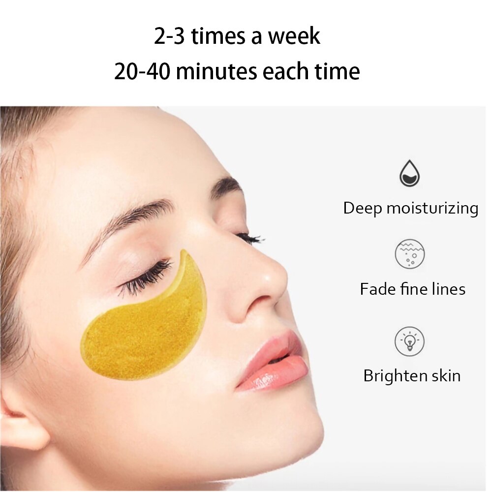 Eye Care Kit 24K Golden Eye Mask Eye Patches Nourishing Skin Rolling Massage Eye Serum Fade Dark Circles Hydrate Eye Cream