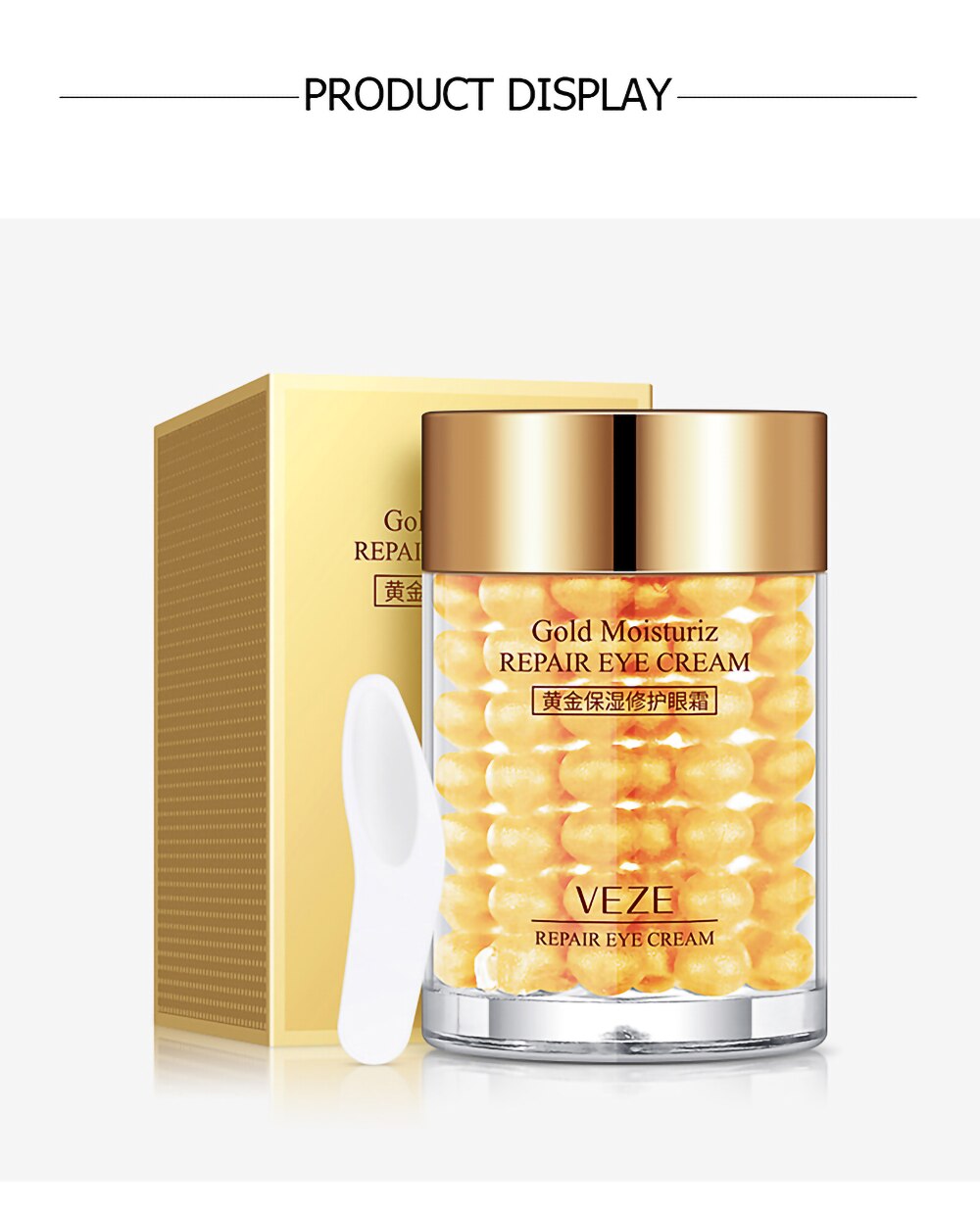 VENZEN 24K Gold Eye Cream Anti Wrinkles Remove Eye Bags Skincare Product Dark Circles Remover Korean Skin Care Products