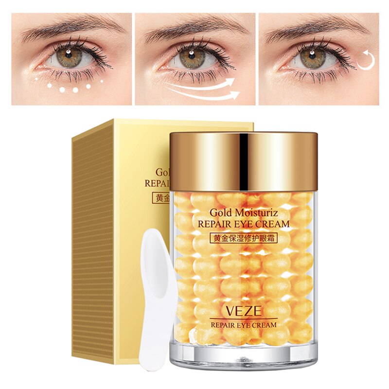 VENZEN 24K Gold Eye Cream Anti Wrinkles Remove Eye Bags Skincare Product Dark Circles Remover Korean Skin Care Products VENZEN 24K Gold Eye Cream Anti Wrinkles Remove Eye Bags Skincare Product Dark Circles Remover Korean Skin Care Products