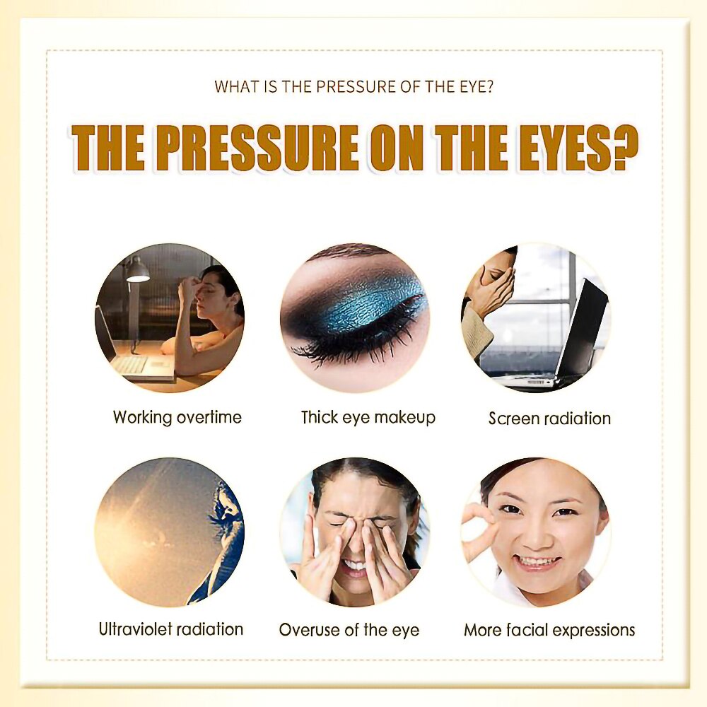 VENZEN 24K Gold Eye Cream Anti Wrinkles Remove Eye Bags Skincare Product Dark Circles Remover Korean Skin Care Products