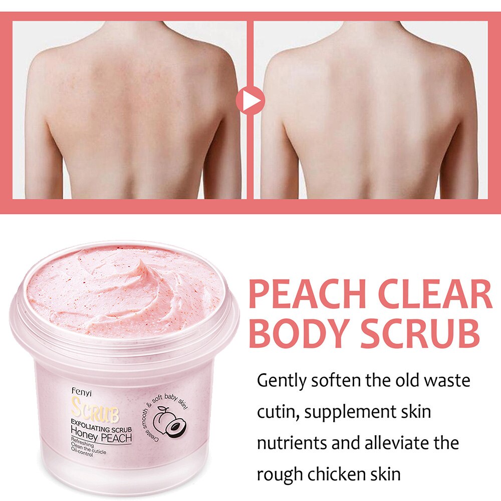 Sweet Peach Body Scrub Brighten Skin Gentle Exfoliating Scrub Deep Cleansing Cutin Soft Smooth Skin Delicate Scrub 100g Sweet Peach Body Scrub Brighten Skin Gentle Exfoliating Scrub Deep Cleansing Cutin Soft Smooth Skin Delicate Scrub 100g