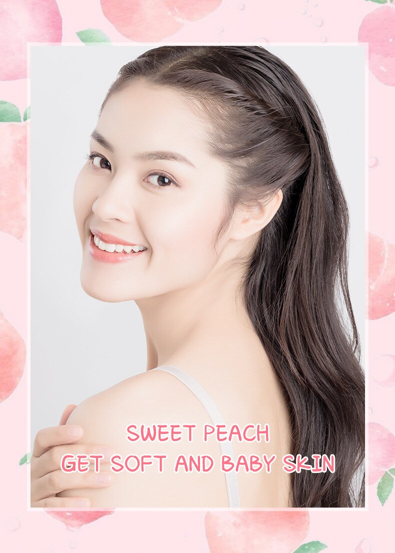 Sweet Peach Body Scrub Brighten Skin Gentle Exfoliating Scrub Deep Cleansing Cutin Soft Smooth Skin Delicate Scrub 100g