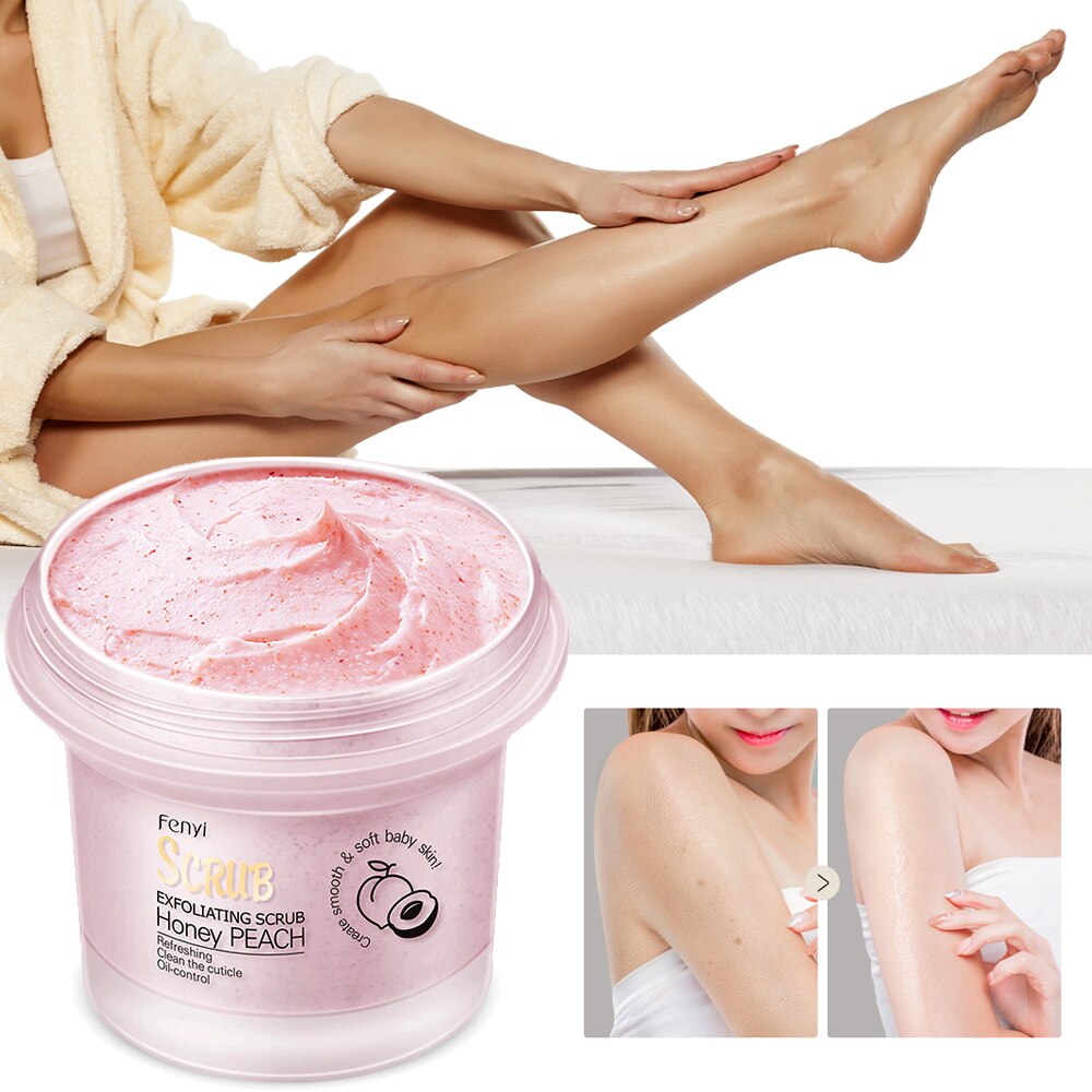Sweet Peach Body Scrub Brighten Skin Gentle Exfoliating Scrub Deep Cleansing Cutin Soft Smooth Skin Delicate Scrub 100g Sweet Peach Body Scrub Brighten Skin Gentle Exfoliating Scrub Deep Cleansing Cutin Soft Smooth Skin Delicate Scrub 100g