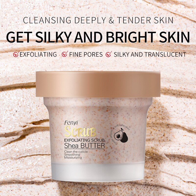 Shea Butter Body Scrub Deep Cleansing Cutin Peeled Face Lotion Refine Pores Remove Dead Skin Hydrating Exfoliating Body Wash Shea Butter Body Scrub Deep Cleansing Cutin Peeled Face Lotion Refine Pores Remove Dead Skin Hydrating Exfoliating Body Wash