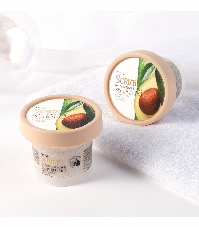 Shea Butter Body Scrub Deep Cleansing Cutin Peeled Face Lotion Refine Pores Remove Dead Skin Hydrating Exfoliating Body Wash