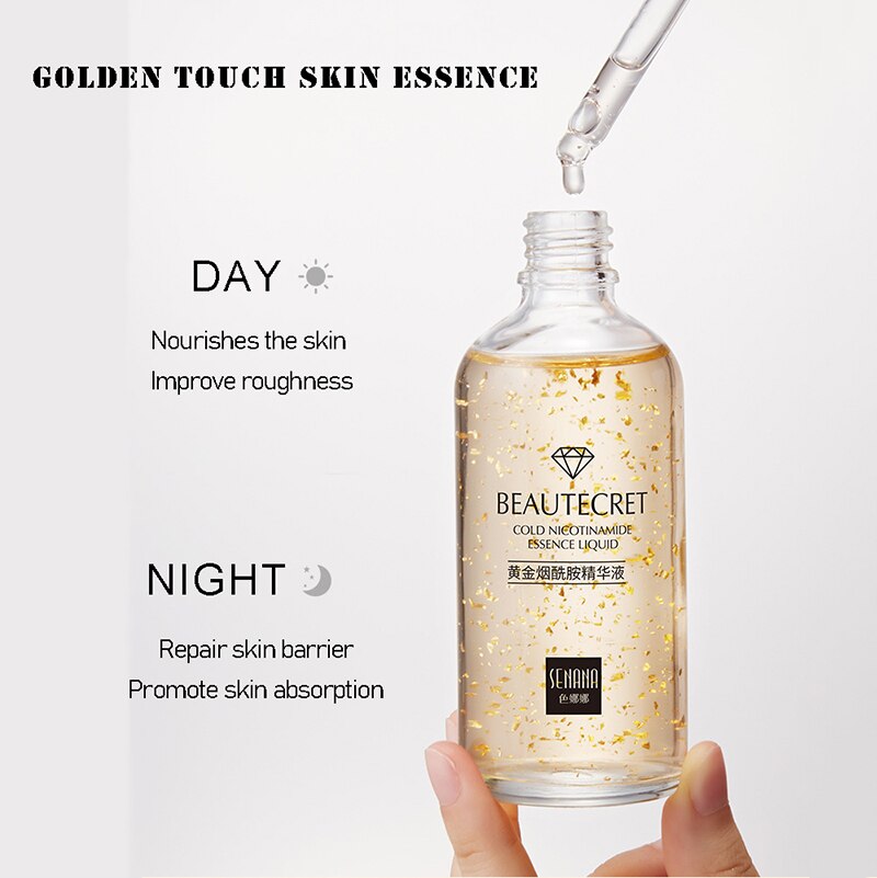 24K Gold Niacinamide Face Essence Deeply Nourishes Anti Wrinkles Vitamin C Serum Retinol Serum Fade Dark Spots Skin Care Product 24K Gold Niacinamide Face Essence Deeply Nourishes Anti Wrinkles Vitamin C Serum Retinol Serum Fade Dark Spots Skin Care Product