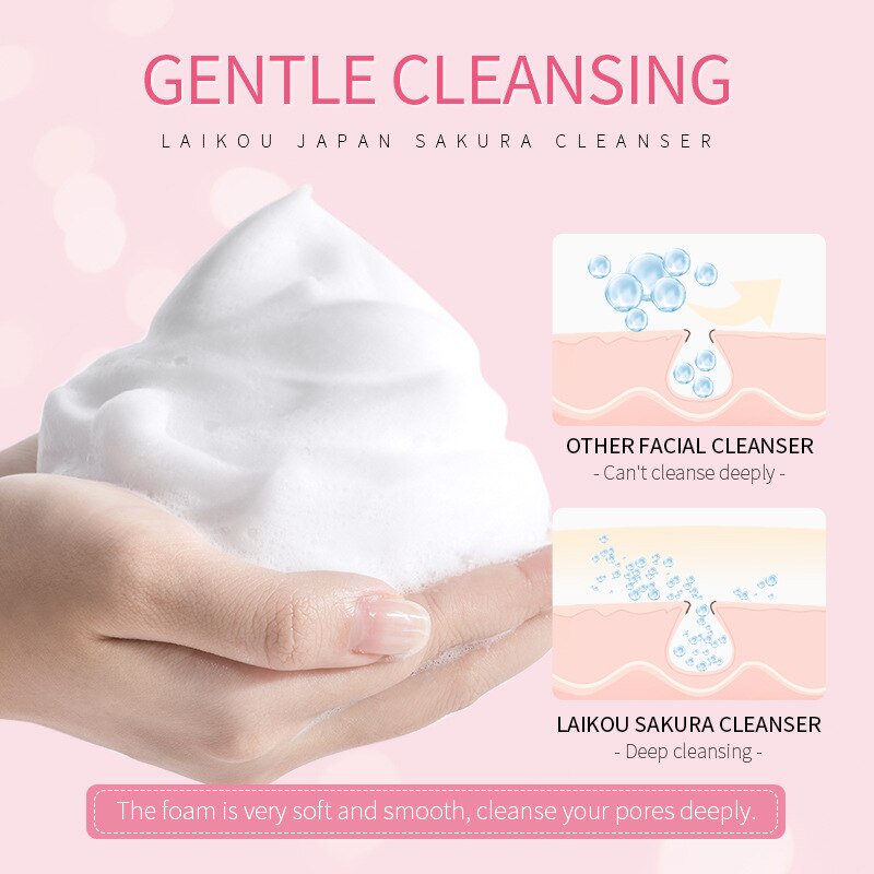 LAIKOU Gentle Oil Control Facial Cleanser Brighten Skin Moisturizing Essence Repair Skin Face Care Sleeping Mask Skincare Cream