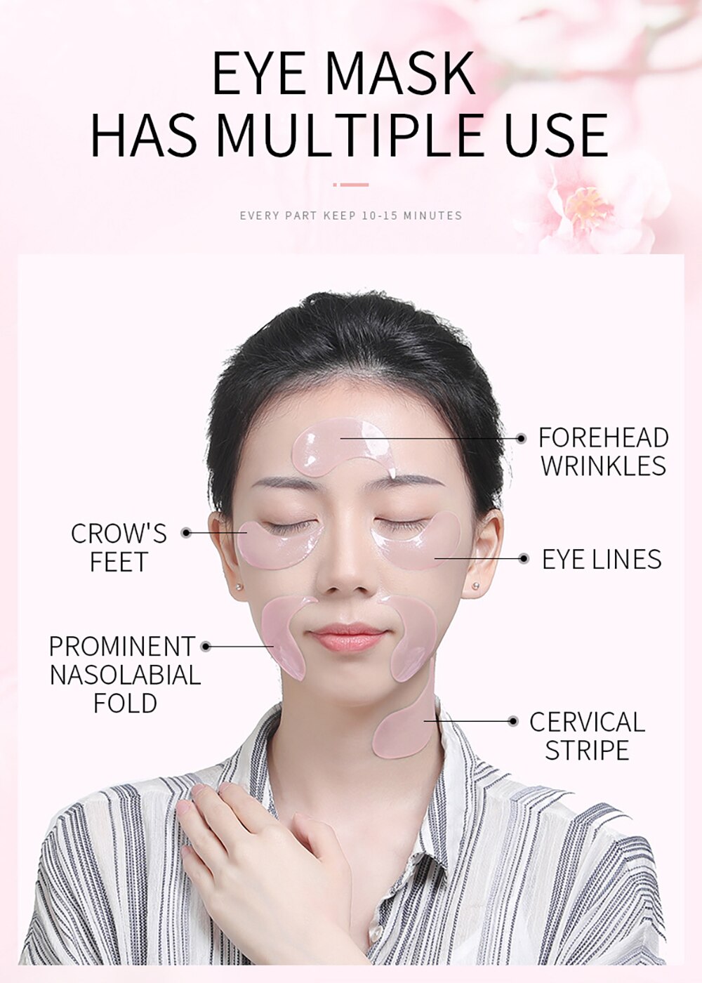 Skin Care Set Sakura Whitening Cream Korean Cosmetics Nourish Skin Face Serum Fade Dark Circles Eye Mask Skin Care Products Kit