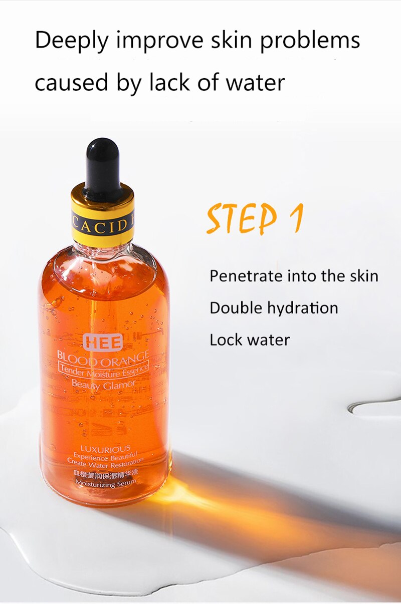 Blood Orange Tender Moisturizing Essence Nourishing Hyaluronic Acid Face Serum Brighten Skin Nicotinamide Face Solution Blood Orange Tender Moisturizing Essence Nourishing Hyaluronic Acid Face Serum Brighten Skin Nicotinamide Face Solution