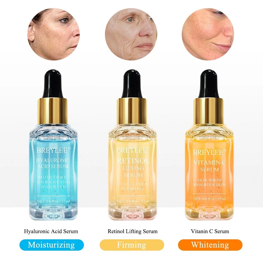 Face Essence Series Hyaluronic Acid Nourish Vitamin C Whitening Face Skin Care Retinol Firming Serum 34K Gold Anti Aging Serum Face Essence Series Hyaluronic Acid Nourish Vitamin C Whitening Face Skin Care Retinol Firming Serum 34K Gold Anti Aging Serum