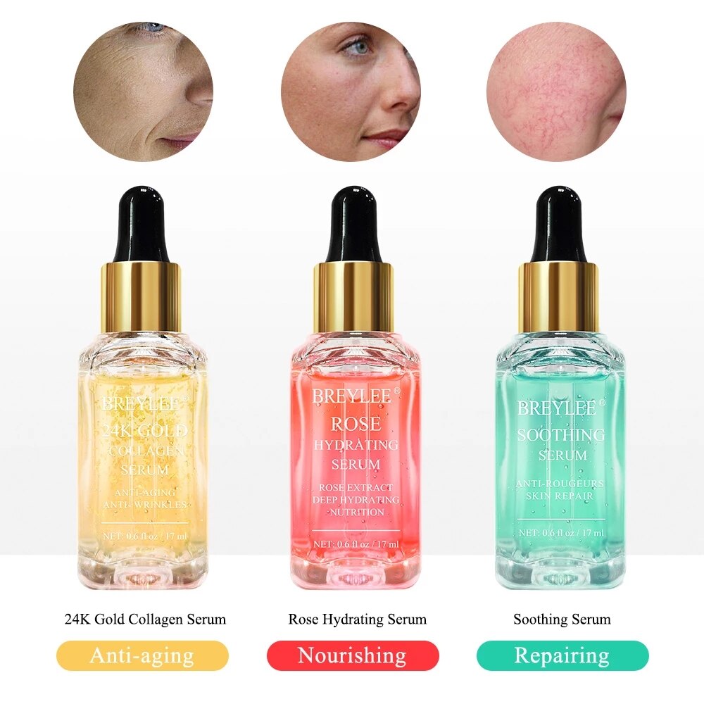 Face Essence Series Hyaluronic Acid Nourish Vitamin C Whitening Face Skin Care Retinol Firming Serum 34K Gold Anti Aging Serum Face Essence Series Hyaluronic Acid Nourish Vitamin C Whitening Face Skin Care Retinol Firming Serum 34K Gold Anti Aging Serum