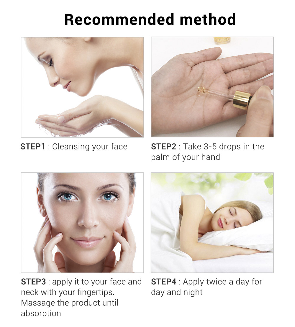 Face Essence Series Hyaluronic Acid  Nourish Vitamin C Whitening Face Skin Care Retinol Firming Serum 34K Gold Anti Aging Serum