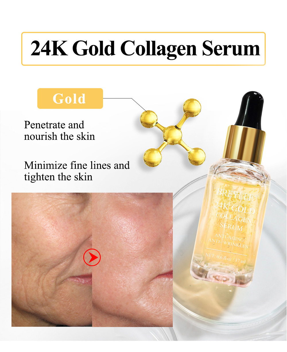 Face Essence Series Hyaluronic Acid  Nourish Vitamin C Whitening Face Skin Care Retinol Firming Serum 34K Gold Anti Aging Serum