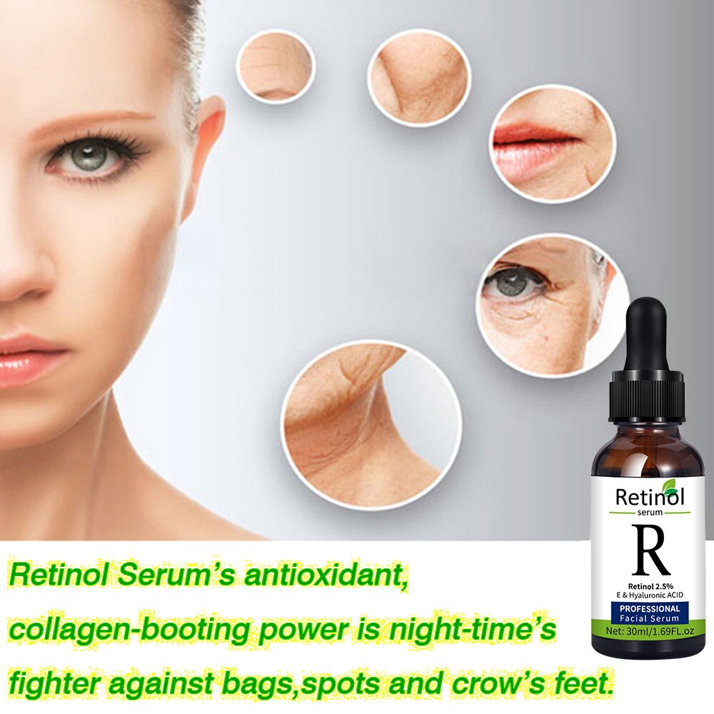 Facial Serum Retinol Hyaluronic Acid Essence Anti Oxidation Whiten Brighten Skin Lighten Spot Fade Freckle Face Care Serum Facial Serum Retinol Hyaluronic Acid Essence Anti Oxidation Whiten Brighten Skin Lighten Spot Fade Freckle Face Care Serum