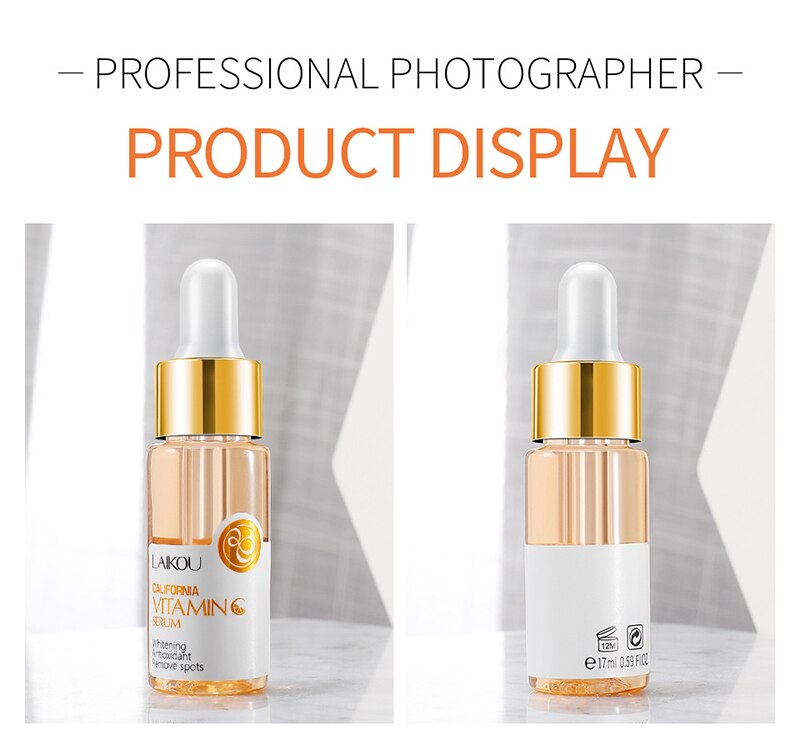 Face Serum skin whitening essence Vitamin C&E Anti-Aging Acne Shrink pores Hydration skin care