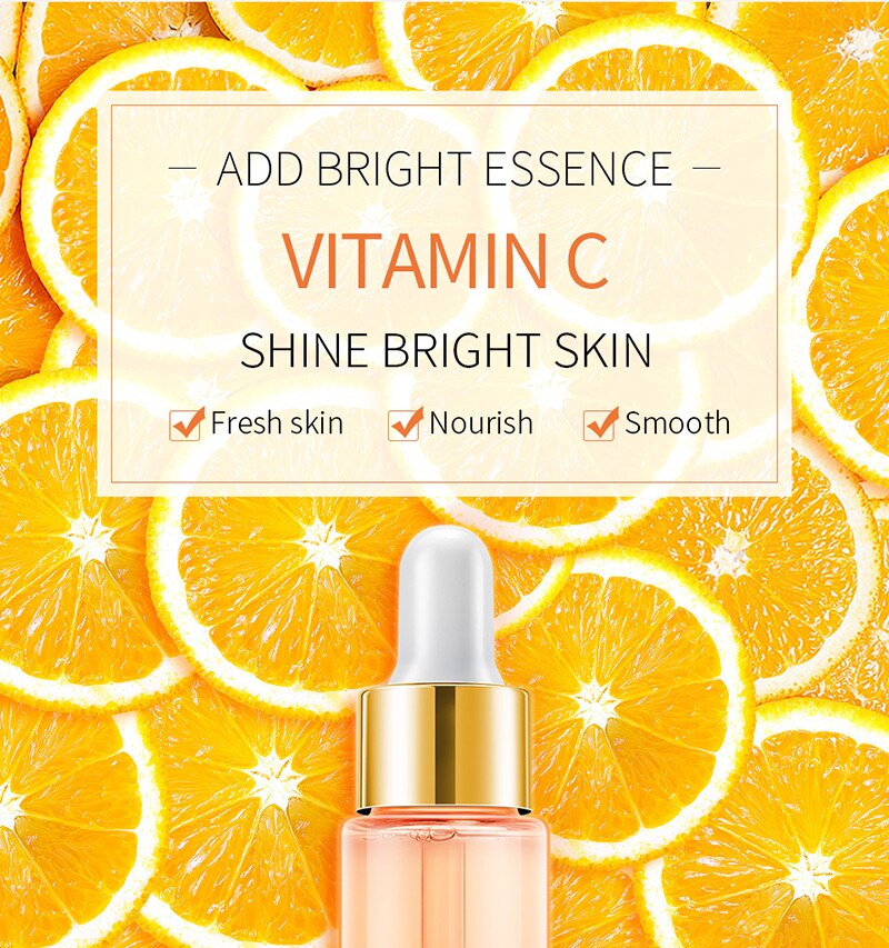 Face Serum skin whitening essence Vitamin C&E Anti-Aging Acne Shrink pores Hydration skin care