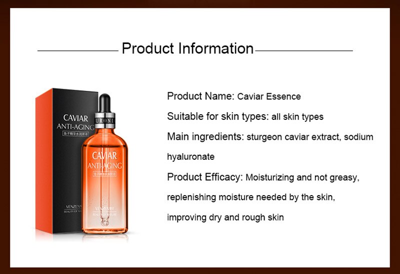 Deep Sea Caviar Face Essence Quickly Absorb Deeply Hydrates Repair Skin Barrier Anti Aging Brighten Firm Skin Care Stock Liquid