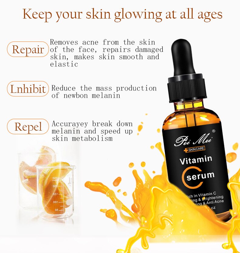 Anti Aging Hyaluronic Acid Face Essence Deep Moisturizing Skin Vitamin C Face Serum Fade Spots Dullness Retinol C Skincare Serum
