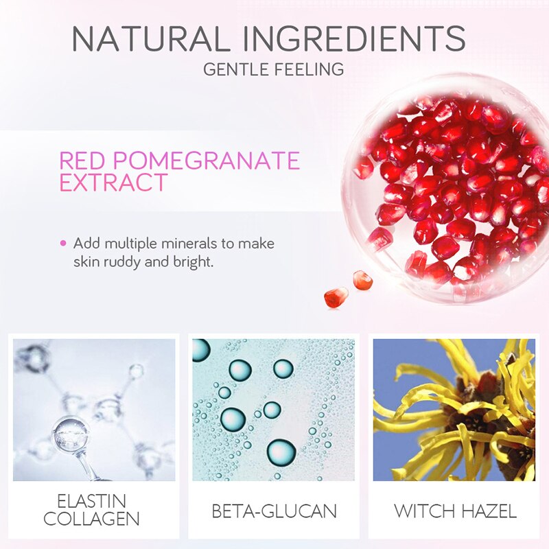 Red Pomegranate Fresh Moisturizing Facial Essence Deeply Nourishes Refreshing Oil Control Face Sreum Shrink Pores Skin Care