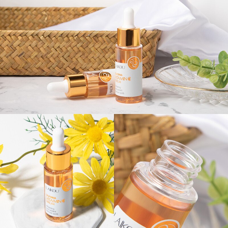 24K Gold Snail Vitamin C Whitening Serum Sakura Hyaluronic Acid Skin Care Face Serum Beauty Health Korean Skin Care Products