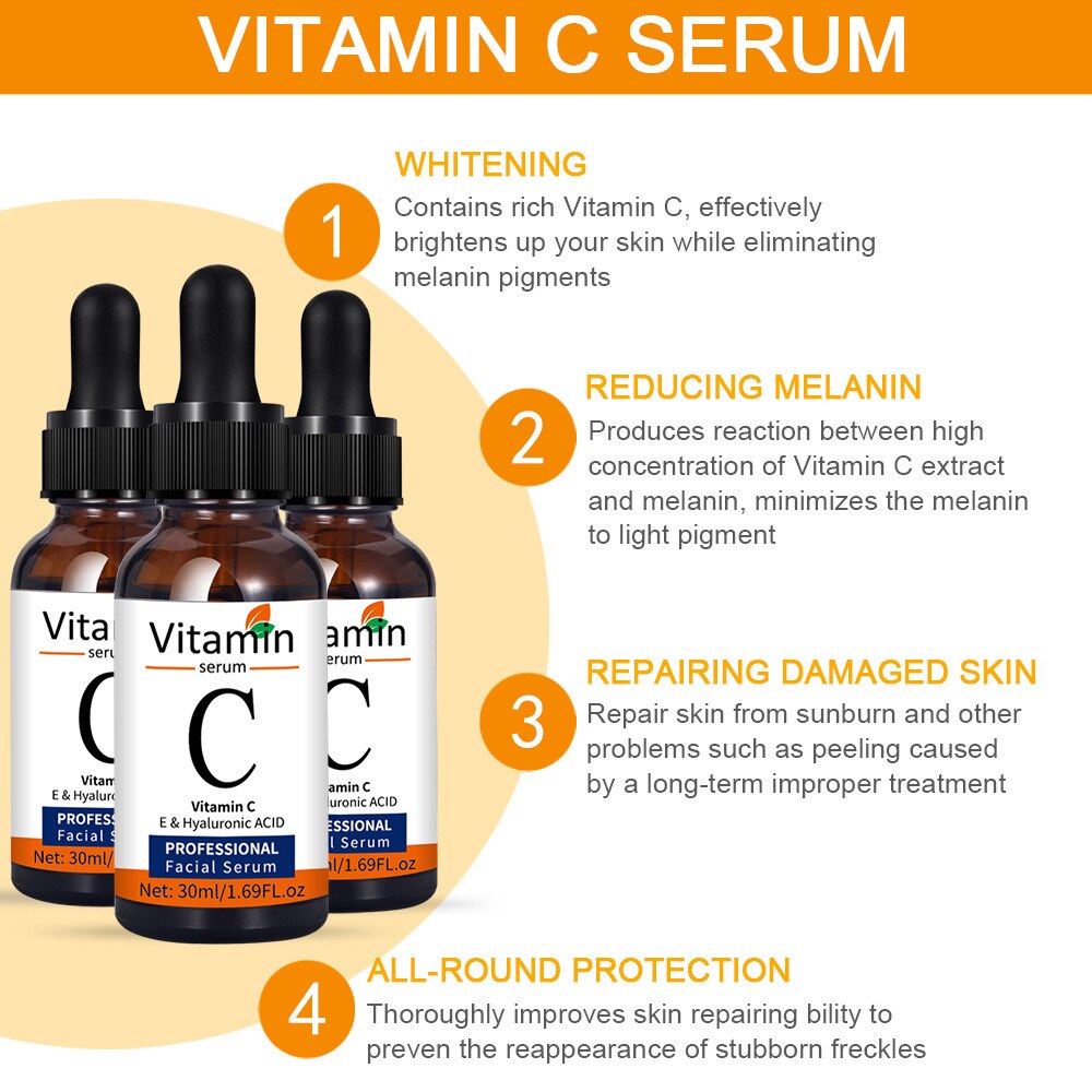 Vitamin C Facial Essence Nourish Skin Anti Oxidation Anti Wrinkle Repair Brighten Skin Tone Remove Stain Reduce Acne Care Serum Vitamin C Facial Essence Nourish Skin Anti Oxidation Anti Wrinkle Repair Brighten Skin Tone Remove Stain Reduce Acne Care Serum