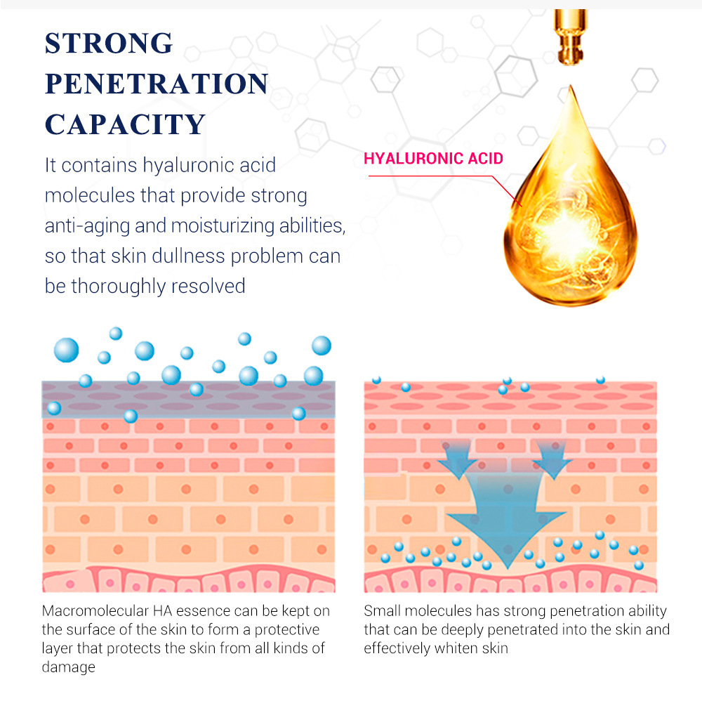 Face Serum Series Hyaluronic Acid Vitamin C Whitening Face Skin Care Rose Nourish 24k Gold Firm Soothing Repair Facial Essence