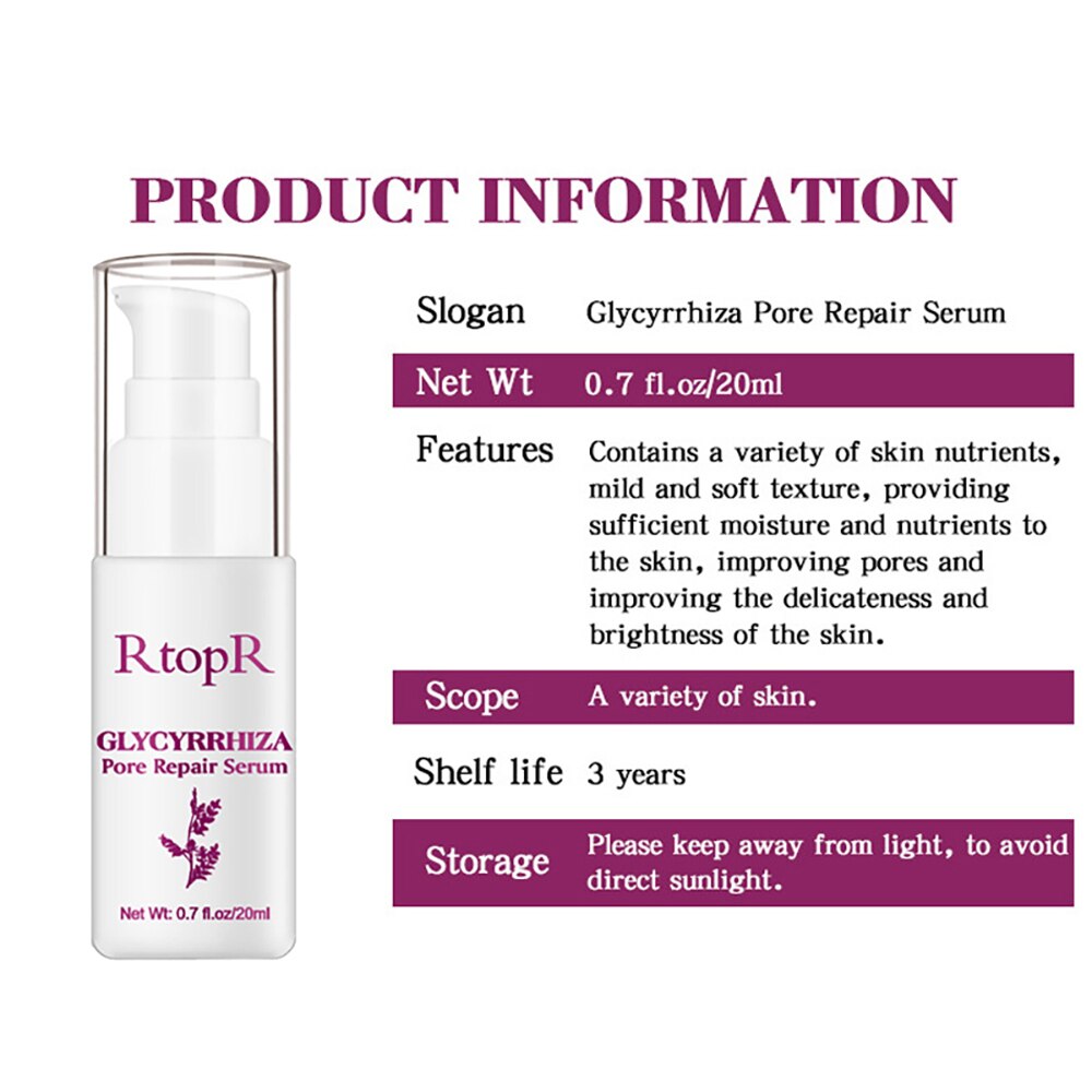 Natural Licorice Facial Pore Repair Essence Anti Inflammatory Refine Pores Improve Rough Dull Smooth Brighten Skin Care Serum Natural Licorice Facial Pore Repair Essence Anti Inflammatory Refine Pores Improve Rough Dull Smooth Brighten Skin Care Serum