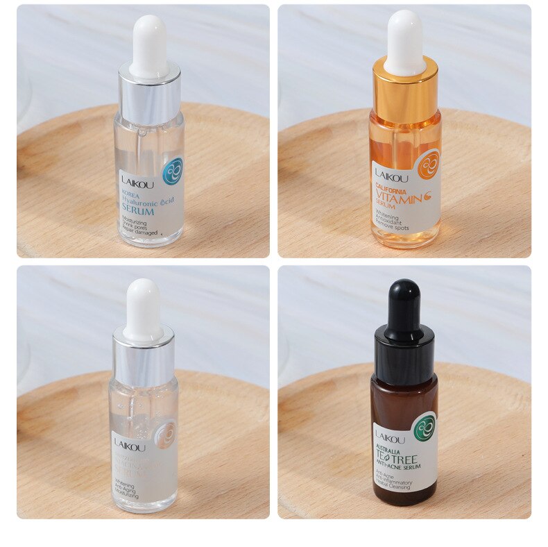 Skin Care Set Hyaluronic Acid Vitamin C 24K Gold Snail Moisturizing Essence Whitening Face Serum Korean Skin Care Products 17ML