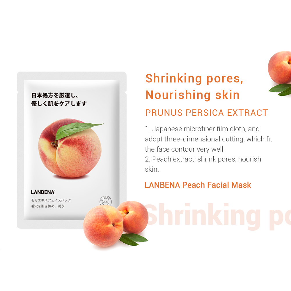Sakura Aloe Vitamin C Fruit Mask Deep Moisturizing Lock Water Japanese Formula Light Thin Breathable Repair Face Patches