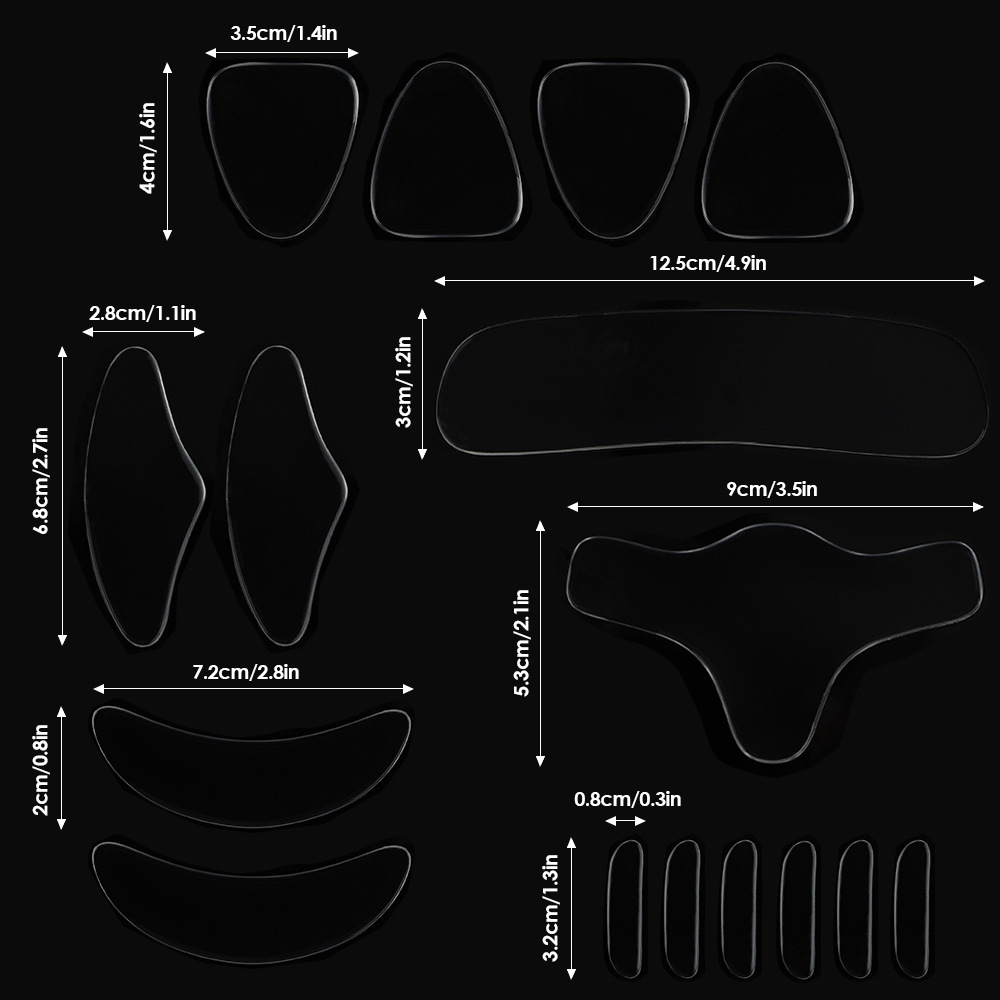 16 PCS/Set Reusable Silicone Wrinkle Removal Sticker Firming Skin Face Forehead Neck Eye Pad Skin Lifting Anti Aging Patch