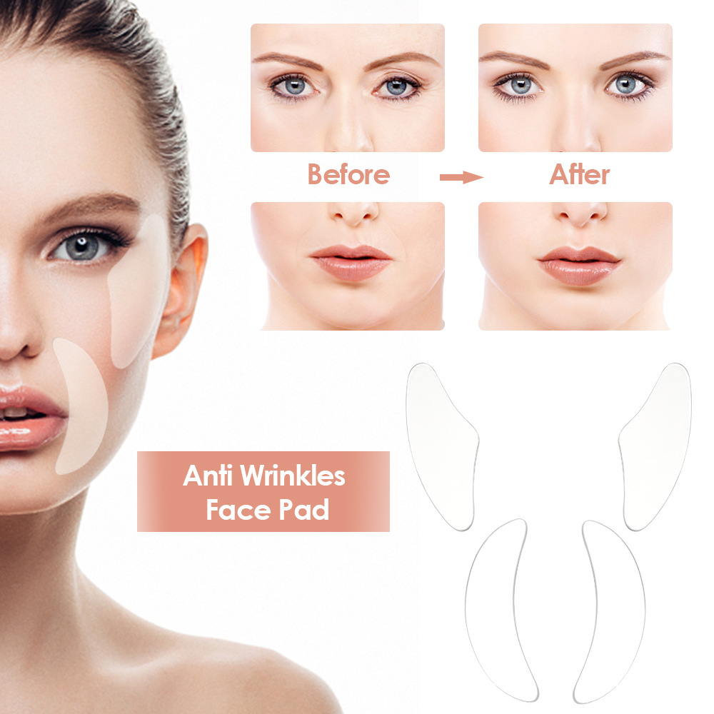 16 PCS/Set Reusable Silicone Wrinkle Removal Sticker Firming Skin Face Forehead Neck Eye Pad Skin Lifting Anti Aging Patch