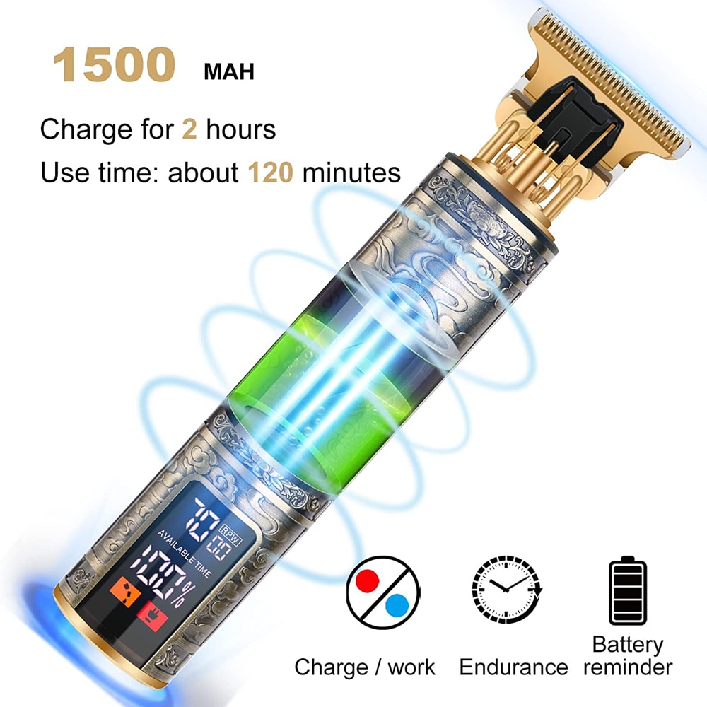 All Metal Vintage T9 Machine Women's Hair Clipper Hairdresser Professional Haircut Machine 0 Mm Nose and Ear Trimmer Finish Man All Metal Vintage T9 Machine Women's Hair Clipper Hairdresser Professional Haircut Machine 0 Mm Nose and Ear Trimmer Finish Man
