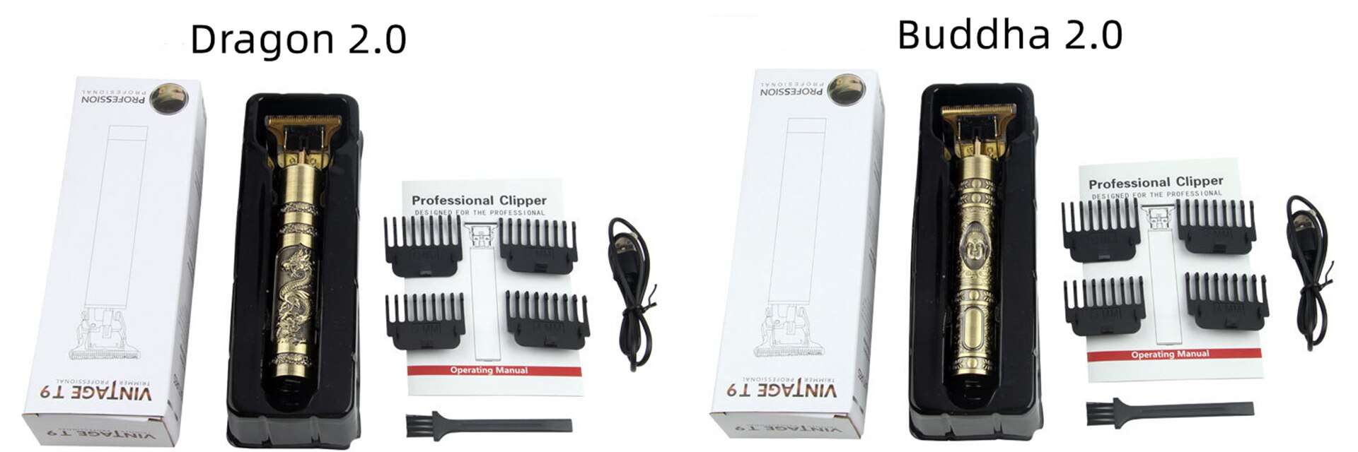 All Metal Vintage T9 Machine Women's Hair Clipper Hairdresser Professional Haircut Machine 0 Mm Nose and Ear Trimmer Finish Man