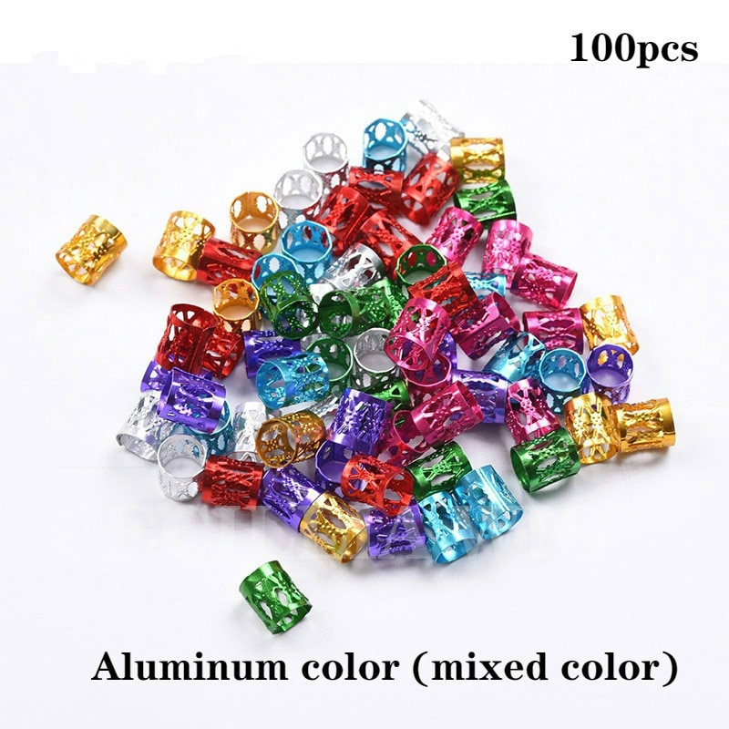50-200 Pcs Gold Silver Dreadlocks Beads Colorful Hair Bead Dreadlock Bride Hair Rings Decor Braiding Hairpins Braiders Wholesale 50-200 Pcs Gold Silver Dreadlocks Beads Colorful Hair Bead Dreadlock Bride Hair Rings Decor Braiding Hairpins Braiders Wholesale