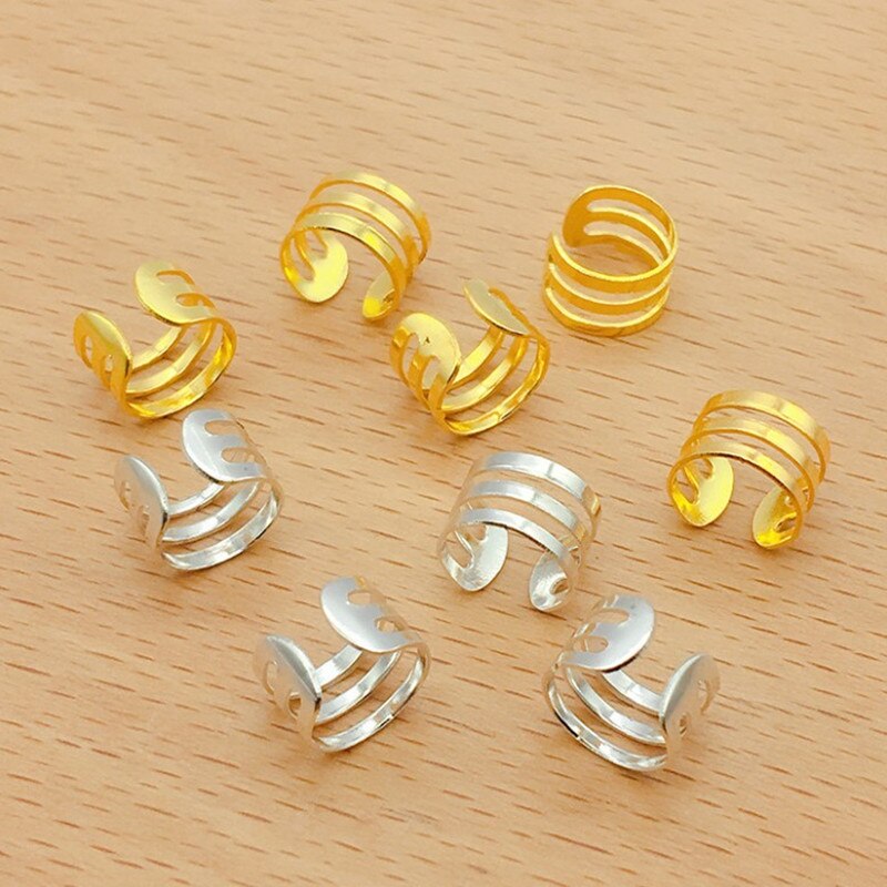 50-200 Pcs Gold Silver Dreadlocks Beads Colorful Hair Bead Dreadlock Bride Hair Rings Decor Braiding Hairpins Braiders Wholesale
