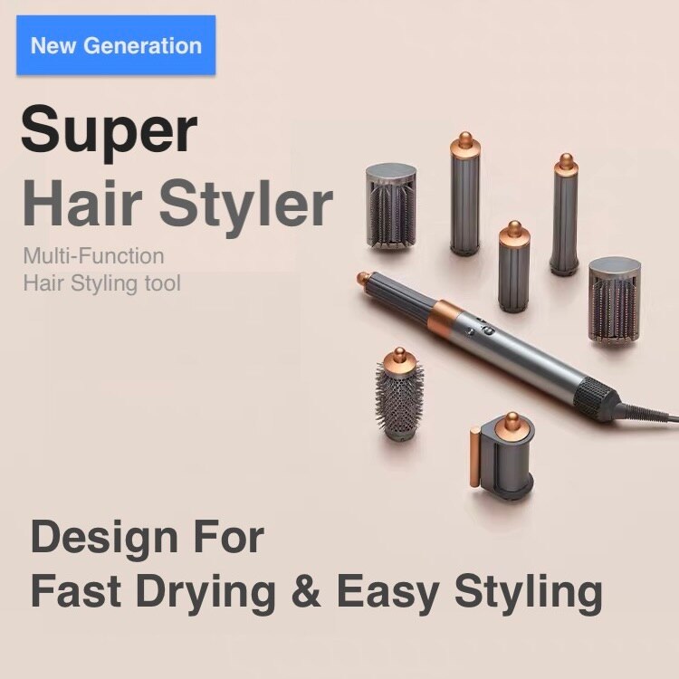 New Professional Hair Dryer With Flyaway Attachment Negative Ionic Premium HD08 Hair Dryers Multifunction Salon Style Tool