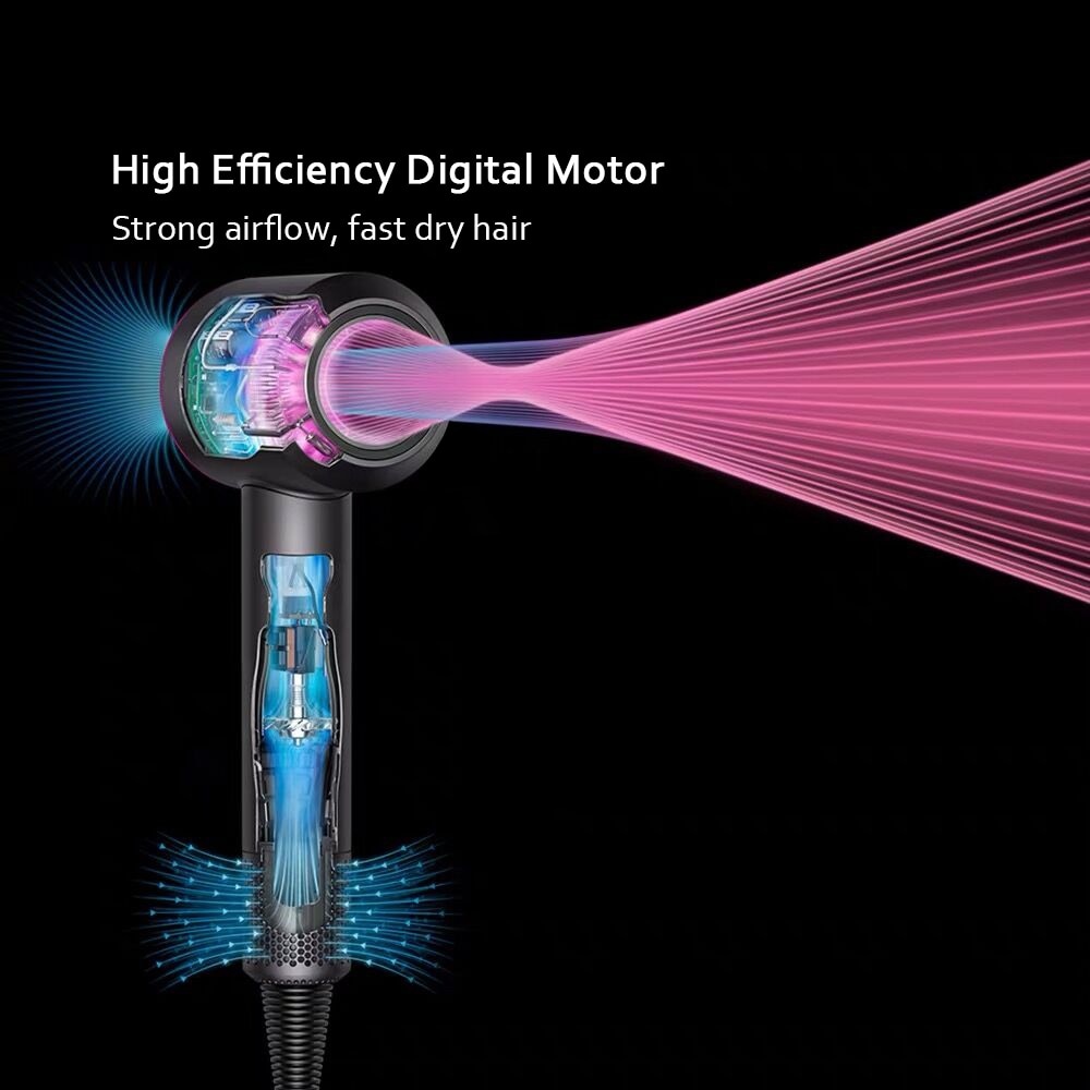 New Professional Hair Dryer With Flyaway Attachment Negative Ionic Premium HD08 Hair Dryers Multifunction Salon Style Tool New Professional Hair Dryer With Flyaway Attachment Negative Ionic Premium HD08 Hair Dryers Multifunction Salon Style Tool