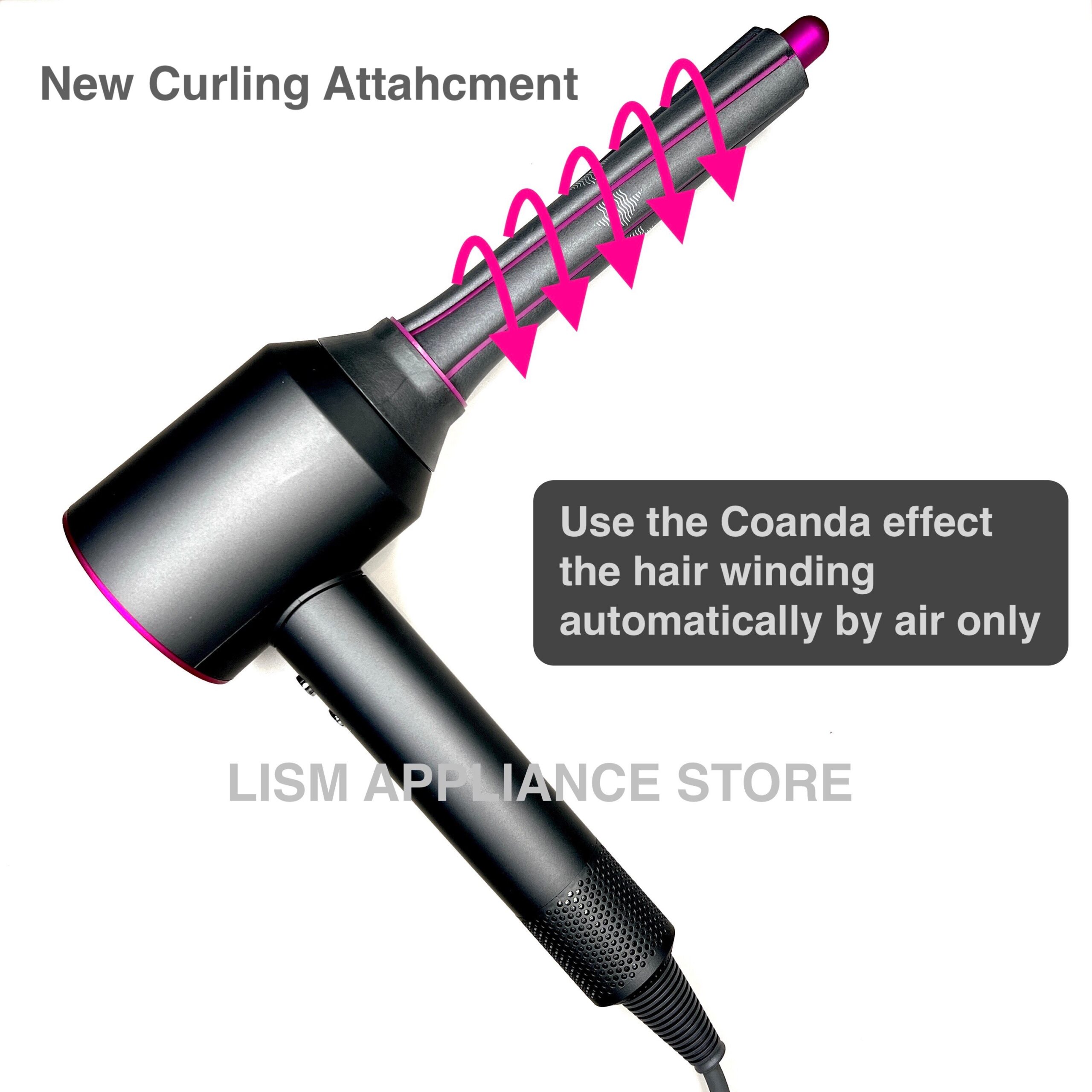 New Professional Hair Dryer With Flyaway Attachment Negative Ionic Premium HD08 Hair Dryers Multifunction Salon Style Tool
