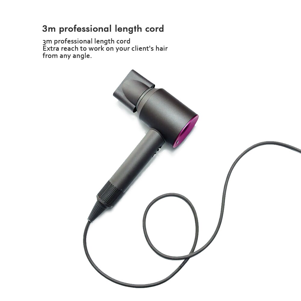 New Professional Hair Dryer With Flyaway Attachment Negative Ionic Premium HD08 Hair Dryers Multifunction Salon Style Tool
