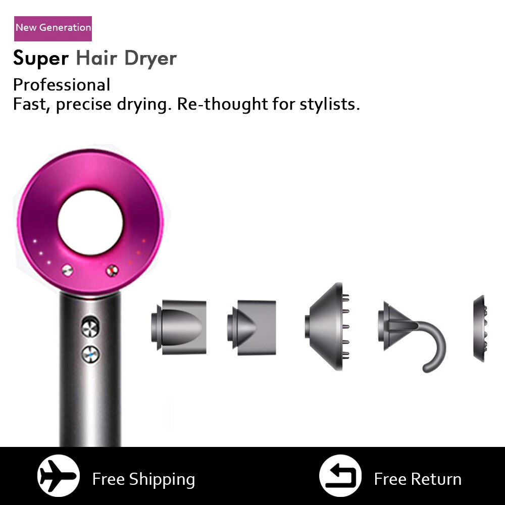 New Professional Hair Dryer With Flyaway Attachment Negative Ionic Premium HD08 Hair Dryers Multifunction Salon Style Tool New Professional Hair Dryer With Flyaway Attachment Negative Ionic Premium HD08 Hair Dryers Multifunction Salon Style Tool