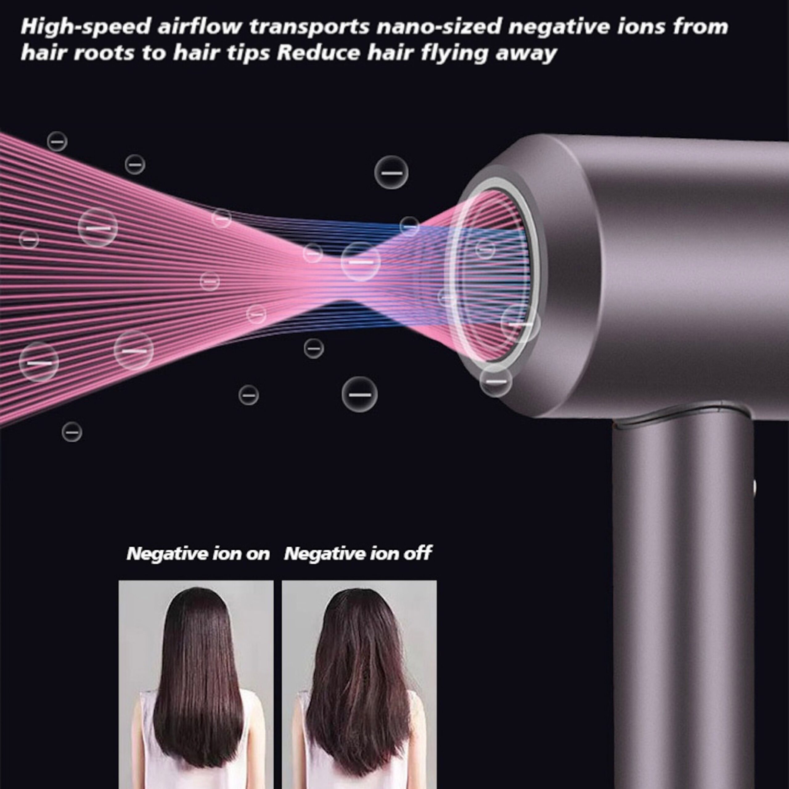 Ionic Hair Dryer Professional Anion Dryer Hair With Temperature Control Salon Tool Styling Professional Ionic Hair Dryers Ionic Hair Dryer Professional Anion Dryer Hair With Temperature Control Salon Tool Styling Professional Ionic Hair Dryers