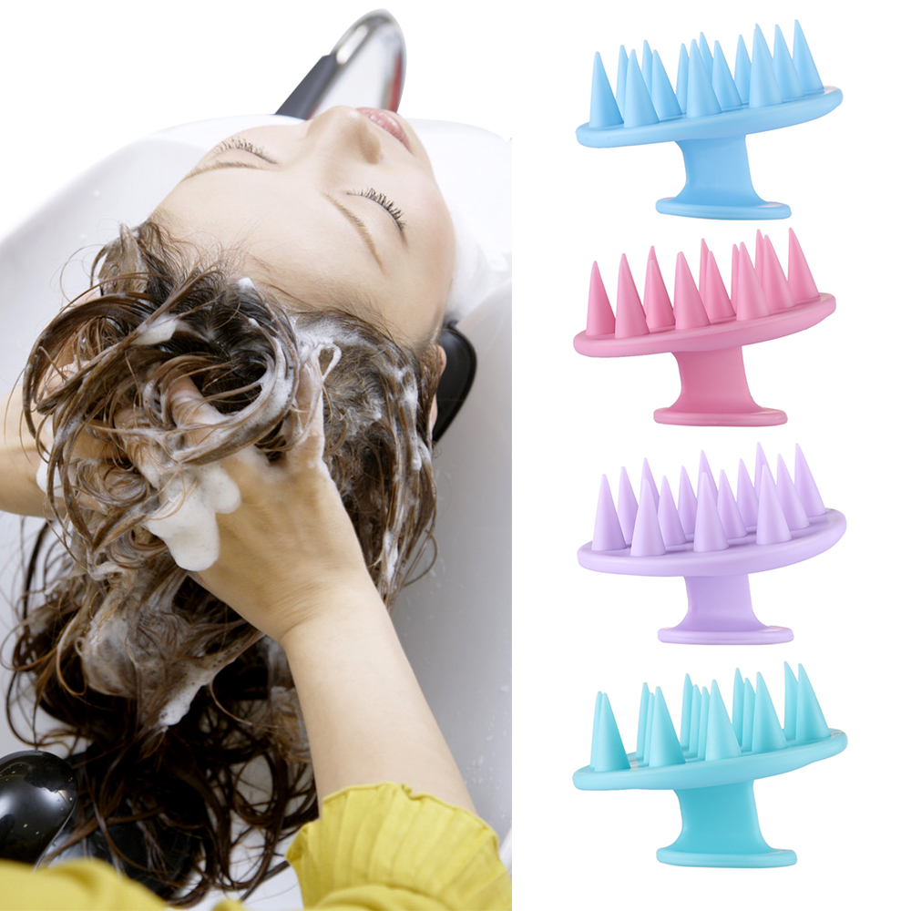 Silicone shampoo scalp hair massager shampoo massage comb bath massage brush scalp massager hair shower brush comb care tool