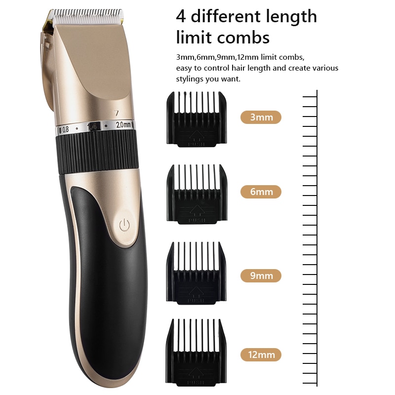 Professional Hair Clipper Men's Barber Beard Trimmer Rechargeable Hair Cutting Machine Ceramic Blade Low Noise Adult Kid Haircut Professional Hair Clipper Men's Barber Beard Trimmer Rechargeable Hair Cutting Machine Ceramic Blade Low Noise Adult Kid Haircut